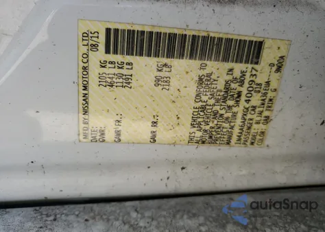 2016 Nissan Maxima 3.5S z USA, uszkodzony, nr VIN 1N4AA6APXGC400937